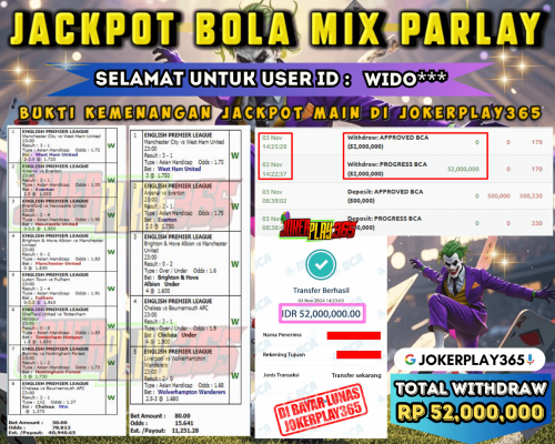 JOKERPLAY365 BUKTI JACKPOT MIX PARLAY